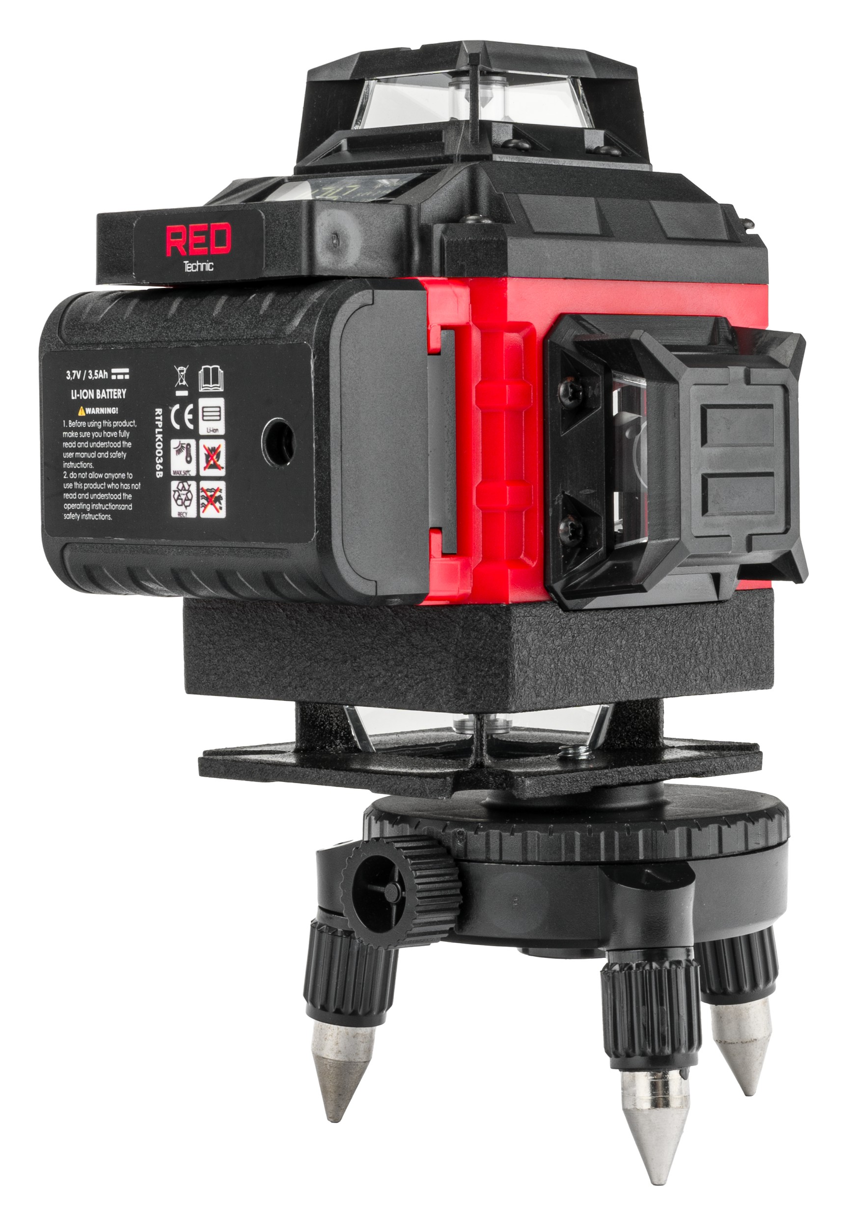 Lazerinis kryžminis nivelyras 4D 360° (žalias) RTPLK0036 nuotrauka 7
